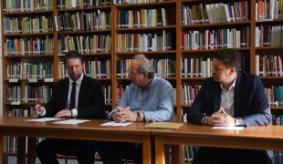 Koostöölepingu sõlmimine: Roland Karo, Panetliz Kalaitzidis, Tauri Tölpt